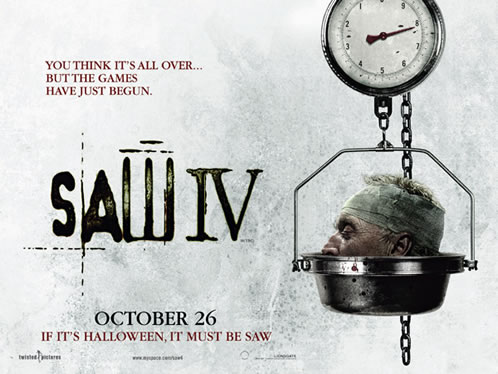 Cartel de Saw 4 en el Reino Unido